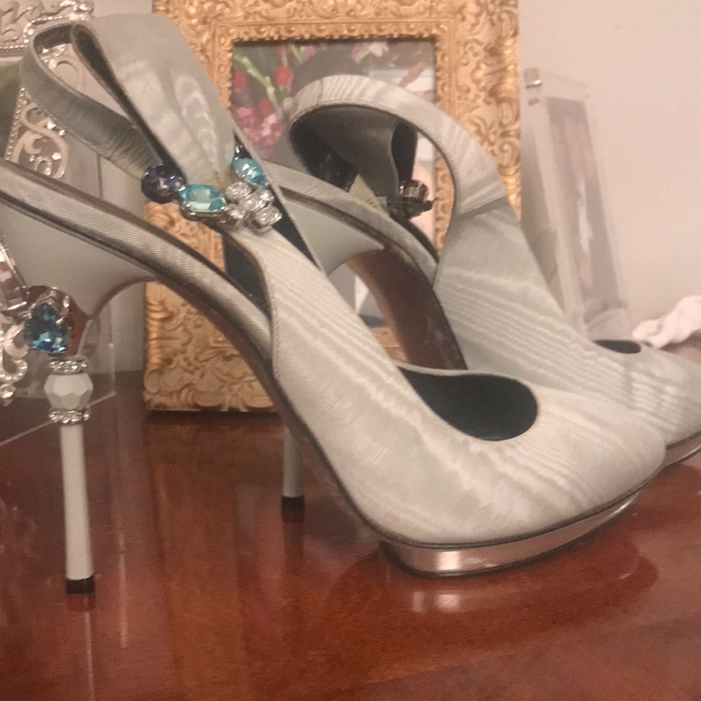Oscar de la renta size 41 blue heels